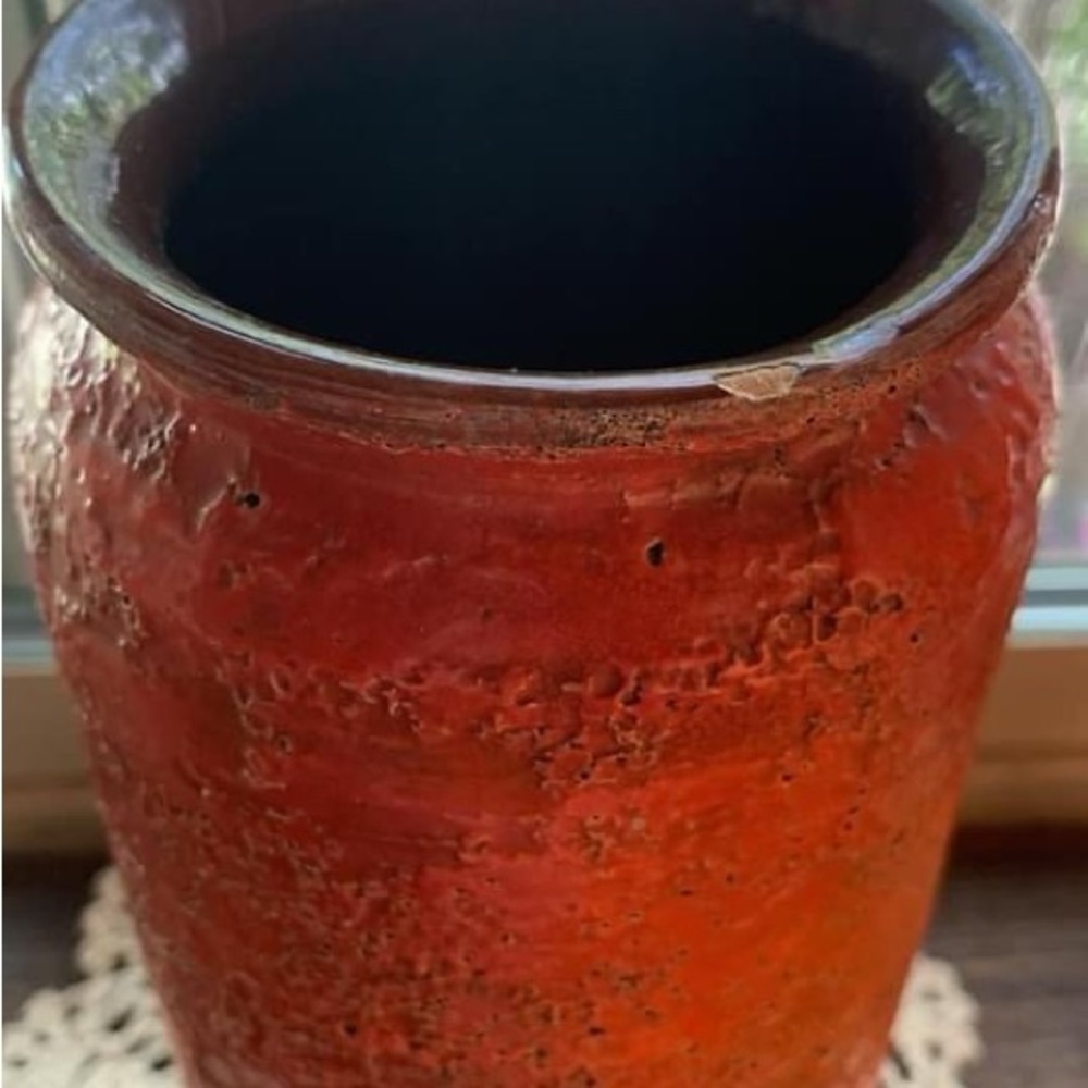Vintage 1960’s Bitossi Aldo Londi Red Orange glaze Vase. Cinese series - Picture 5 of 5